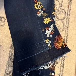 Embroider boot cut jeans